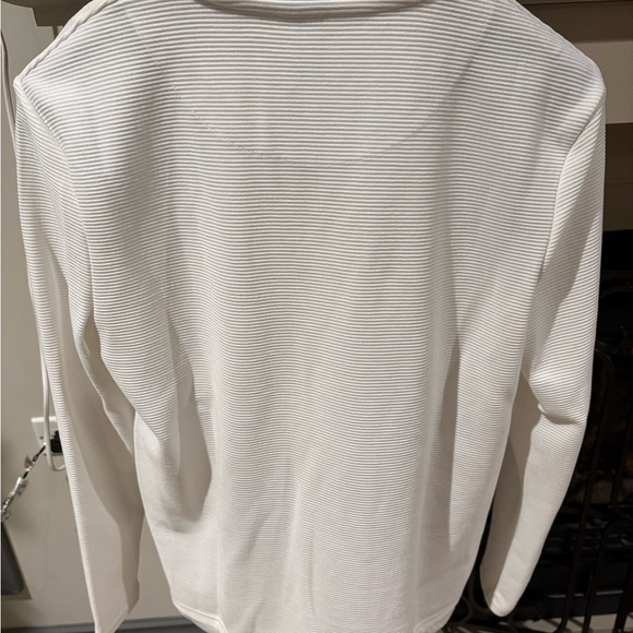 Zara White Ribbed Long Sleeve Top - Picture 3 of 3